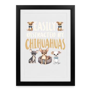 Chihuahua Chihuahueño facilement - Affiche encadrée (27 × 37 cm) - noir - Devant