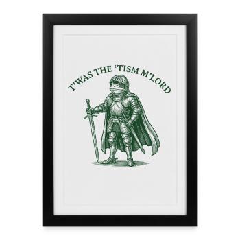 T’WAS THE 'TISM, MON SEIGNEUR – Fier Chevalier Grenouille - Affiche encadrée (27 × 37 cm) - noir - Devant