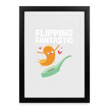 pancake - Framed poster (27 × 37 cm) - black - Front