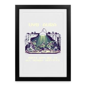 UVB Aura Active | Terrarium Light Reptiles - Framed poster (27 × 37 cm) - black - Front