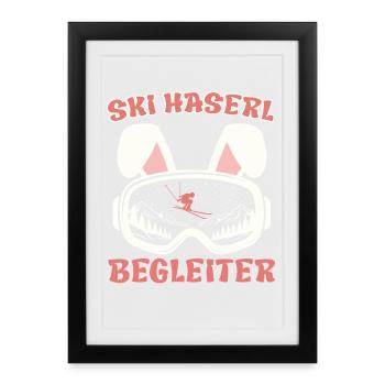 Après-ski SKI HASERL COMPANION Fun - Framed poster (27 × 37 cm) - black - Front