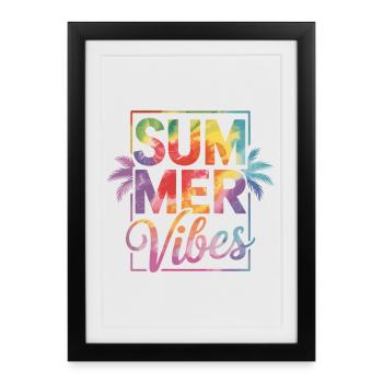 Ambiance estivale - Affiche encadrée (27 × 37 cm) - noir - Devant