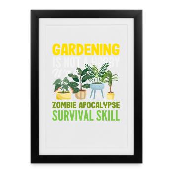 Plant Lover Funny Gardening Hobby - Framed poster (27 × 37 cm) - black - Front