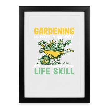 Plantes amoureuses de la vie Jardinage des plantes - Affiche encadrée (27 × 37 cm) - noir - Devant