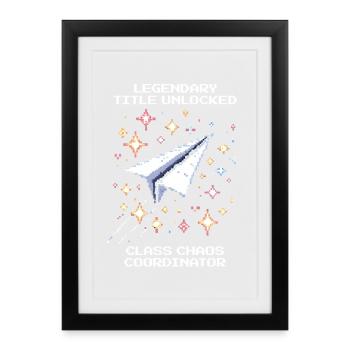 Legendary Title Unlocked | Class chaos - Framed poster (27 × 37 cm) - black - Front