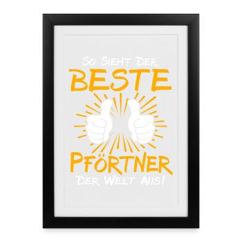 Idée cadeau Gatekeeper - Affiche encadrée (27 × 37 cm) - noir - Devant
