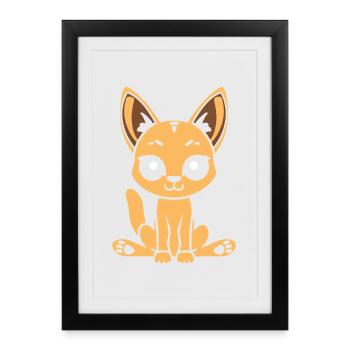 caracal - Framed poster (27 × 37 cm) - black - Front
