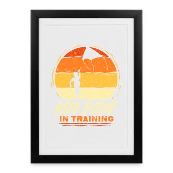 Pilote de cerf-volant volant en formation - Affiche encadrée (27 × 37 cm) - noir - Devant