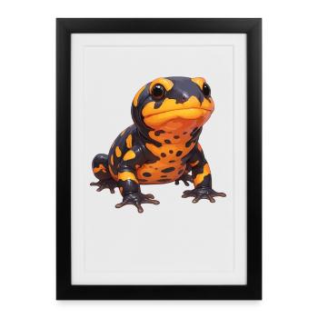 Salamandre de feu Salamandre - Affiche encadrée (27 × 37 cm) - noir - Devant