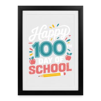 One Hundred Days of School Jubilation - Framed poster (27 × 37 cm) - black - Front