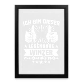 Winemaker legend - Framed poster (27 × 37 cm) - black - Front