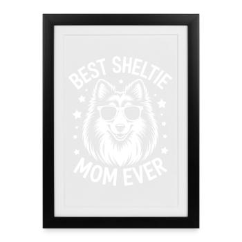 Shetland Sheepdog Sayings Funny Sheltie Gift - Framed poster (27 × 37 cm) - black - Front