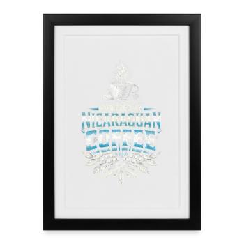 Nicaragua Nicaragic Nicaraguan Coffee - Affiche encadrée (27 × 37 cm) - noir - Devant