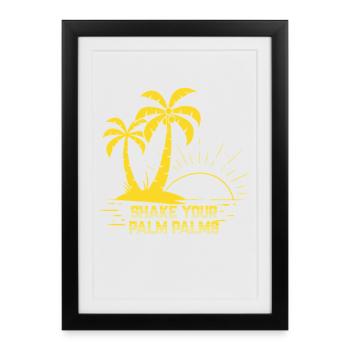 Shake Your Palm Palms Sunset - Framed poster (27 × 37 cm) - black - Front