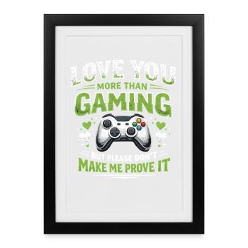 Funny Video Game Gamer Console Controller Humor - Framed poster (27 × 37 cm) - black - Front
