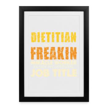 Chemise Miracle Diététicien Diététique - Affiche encadrée (27 × 37 cm) - noir - Devant