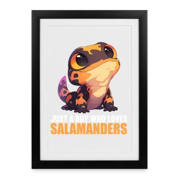 Salamandre de feu Salamandre - Affiche encadrée (27 × 37 cm) - noir - Devant