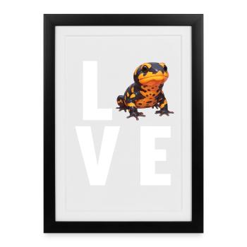 Fire Salamander Salamander - Framed poster (27 × 37 cm) - black - Front