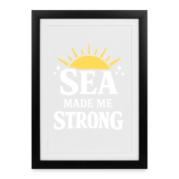 Cadeau de navigation pour le travail de matelot en mer - Affiche encadrée (27 × 37 cm) - noir - Devant