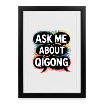 Qigong Tai Chi - Affiche encadrée (27 × 37 cm) - noir - Devant