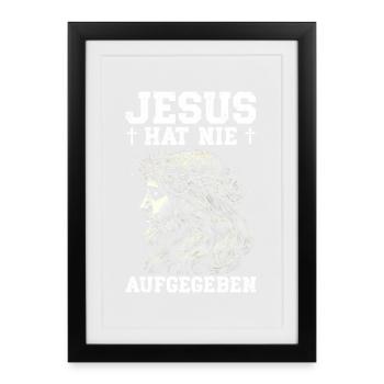 Jésus n’a jamais abandonné l’Église chrétienne - Affiche encadrée (27 × 37 cm) - noir - Devant