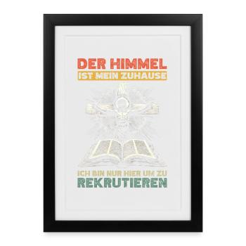 Heaven Is My Home Church Christian - Framed poster (27 × 37 cm) - black - Front