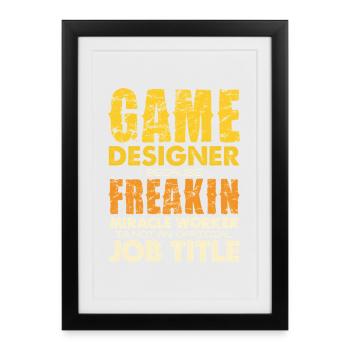 Game Designer Wunderwerker - Framed poster (27 × 37 cm) - black - Front