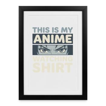 Focus sur : Le t-shirt anime ultime - Affiche encadrée (27 × 37 cm) - noir - Devant