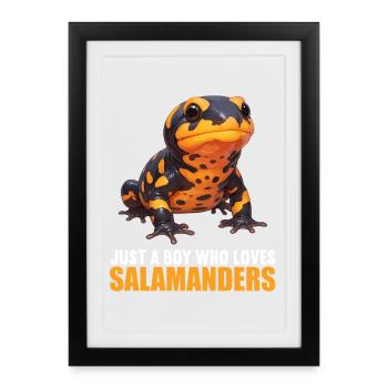 Salamandre de feu Salamandre - Affiche encadrée (27 × 37 cm) - noir - Devant