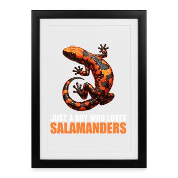 Salamandre de feu Salamandre - Affiche encadrée (27 × 37 cm) - noir - Devant