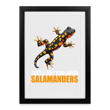 Salamandre de feu Salamandre - Affiche encadrée (27 × 37 cm) - noir - Devant