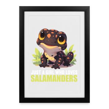Salamandre de feu Salamandre - Affiche encadrée (27 × 37 cm) - noir - Devant