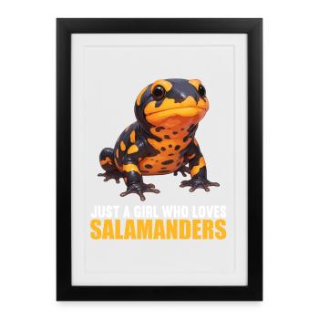 Salamandre de feu Salamandre - Affiche encadrée (27 × 37 cm) - noir - Devant