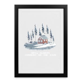 All comment on the size | Tiny House Humor - Framed poster (27 × 37 cm) - black - Front