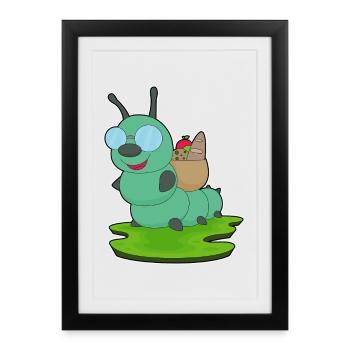 Nourriture pour chenilles - Affiche encadrée (27 × 37 cm) - noir - Devant