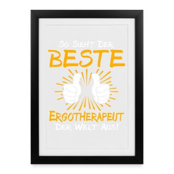 Occupational therapist gift idea - Framed poster (27 × 37 cm) - black - Front