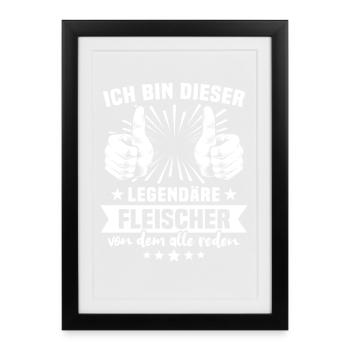 Butcher legend - Framed poster (27 × 37 cm) - black - Front