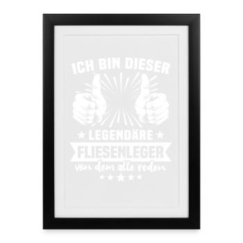 Tiler legend - Framed poster (27 × 37 cm) - black - Front