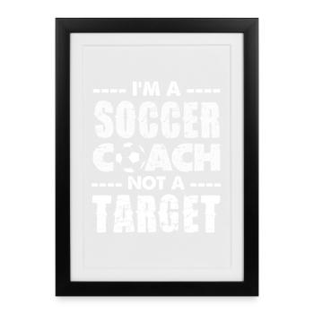 Fußballtrainer, kein Ziel - Gerahmtes Poster (27 × 37 cm) - Schwarz - Vorne