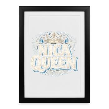 Nicaragua Nicaragic Nica Queen - Affiche encadrée (27 × 37 cm) - noir - Devant