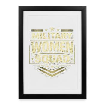 Femmes soldats Femmes soldats - Affiche encadrée (27 × 37 cm) - noir - Devant
