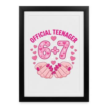 13e anniversaire officiel de Teenager 67 Hearts - Affiche encadrée (27 × 37 cm) - noir - Devant