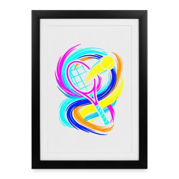 Tennis - Framed poster (27 × 37 cm) - black - Front