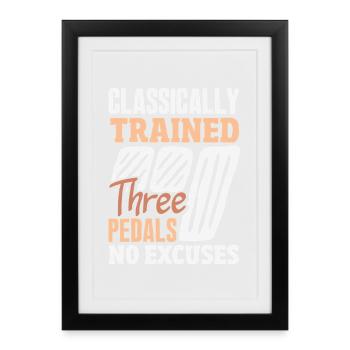Manual car, classically trained - Framed poster (27 × 37 cm) - black - Front