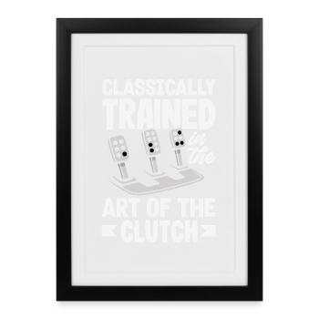 Manual car, classically trained - Framed poster (27 × 37 cm) - black - Front