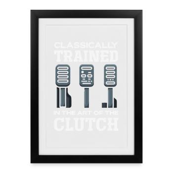 Manual car, classically trained - Framed poster (27 × 37 cm) - black - Front