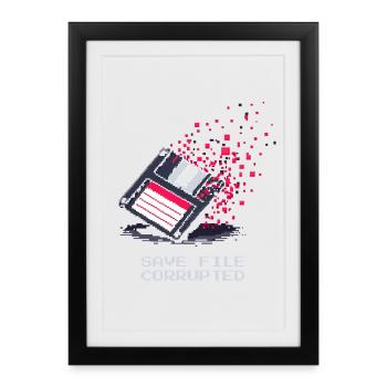 Save File Broken | Undertaker Irony - Framed poster (27 × 37 cm) - black - Front