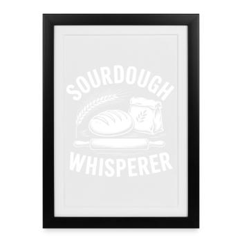Dicons de levain Pain Cadeau Drôle de Pain - Affiche encadrée (27 × 37 cm) - noir - Devant