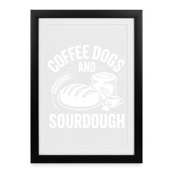 Dicons de levain Pain Cadeau Drôle de Pain - Affiche encadrée (27 × 37 cm) - noir - Devant
