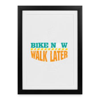 Bicycle Rider Saying Cycling Bicycle Cycling - Framed poster (27 × 37 cm) - black - Front